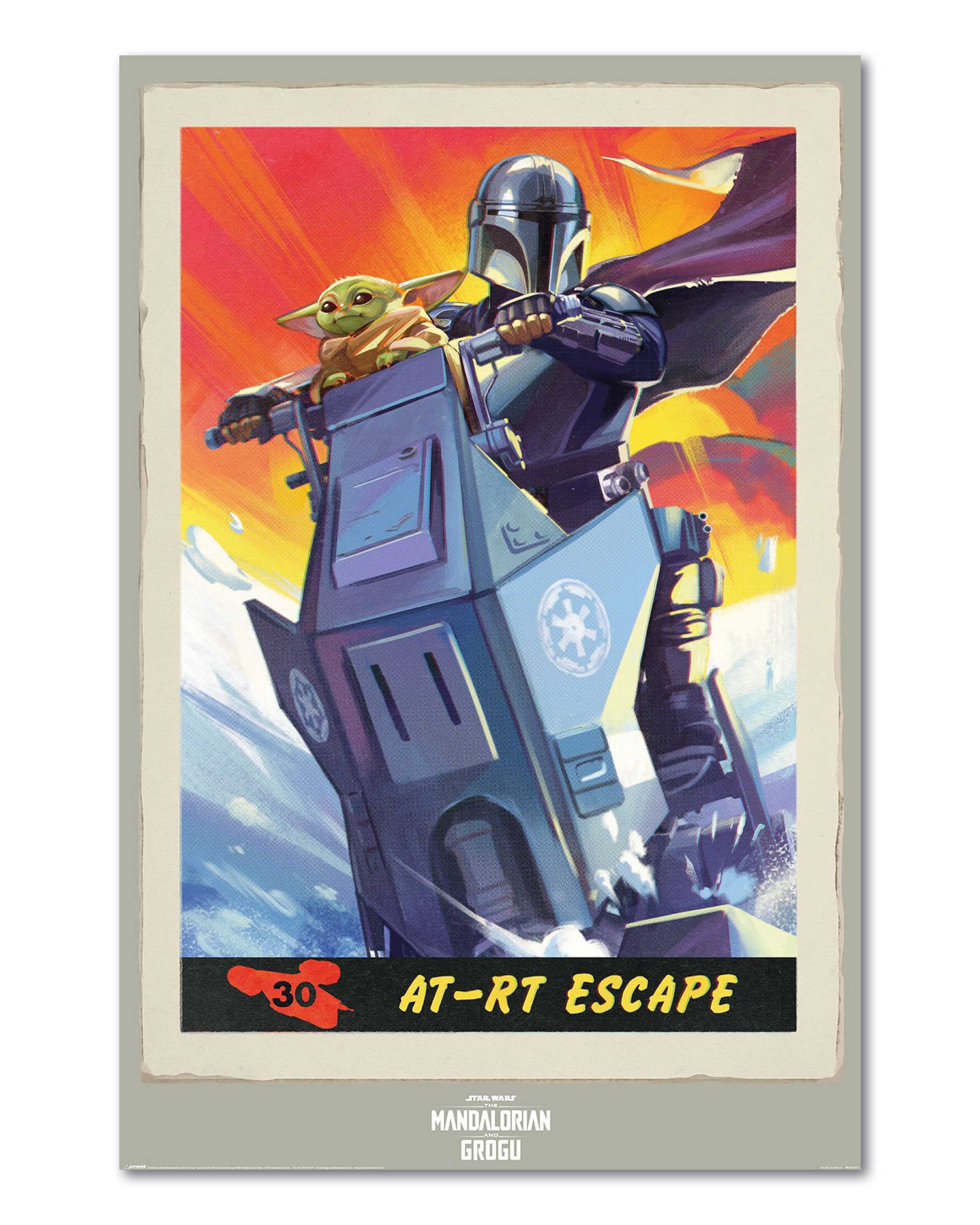PYRAMID Poster The Mandalorian & Grogu Poster AT-RT Escape 61 x 91,5 cm