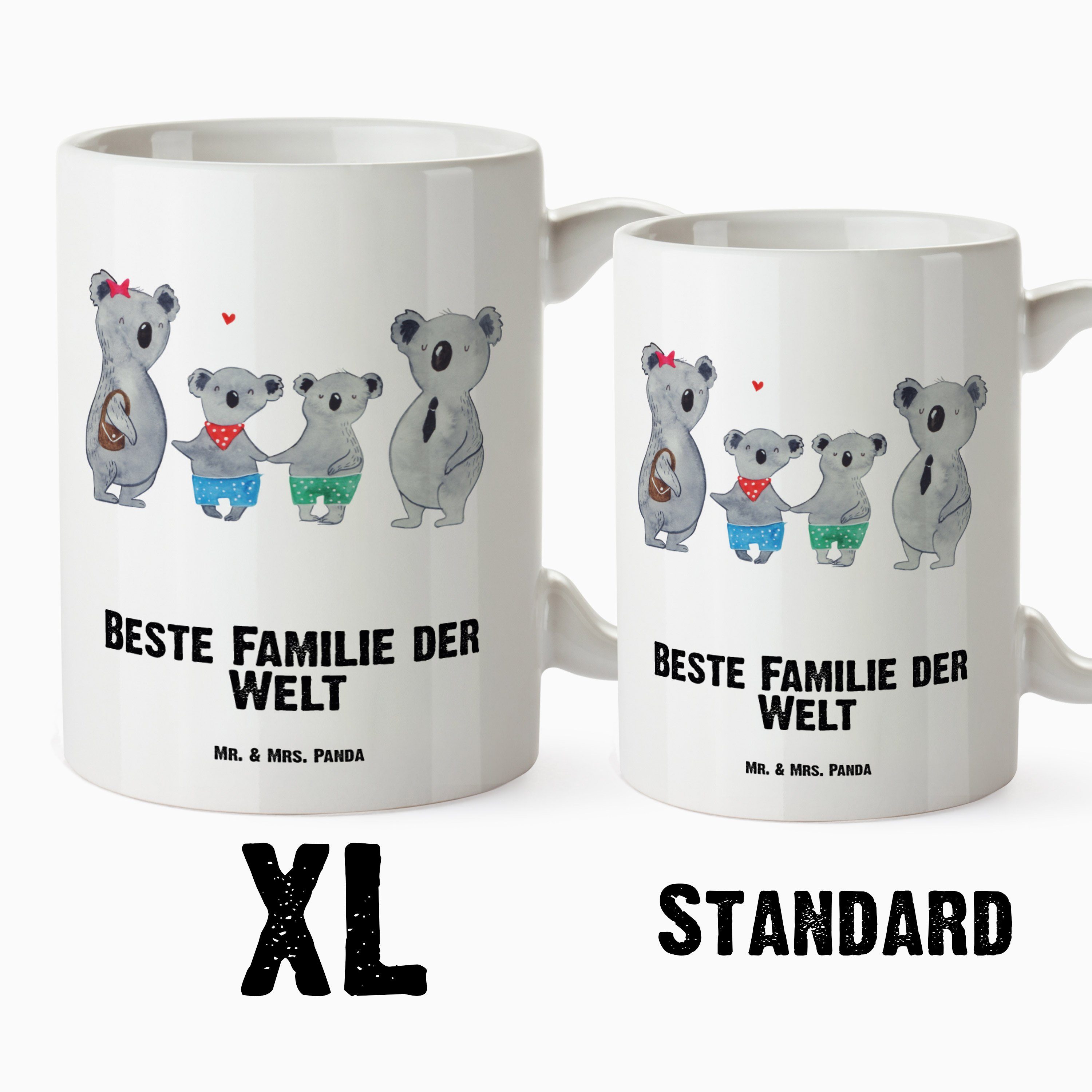 zusammen, Mrs. Familie Tasse, Koala & Tasse Ko, Papa, zwei Mr. Keramik XL Panda - Weiß - Jumbo Geschenk, Tasse