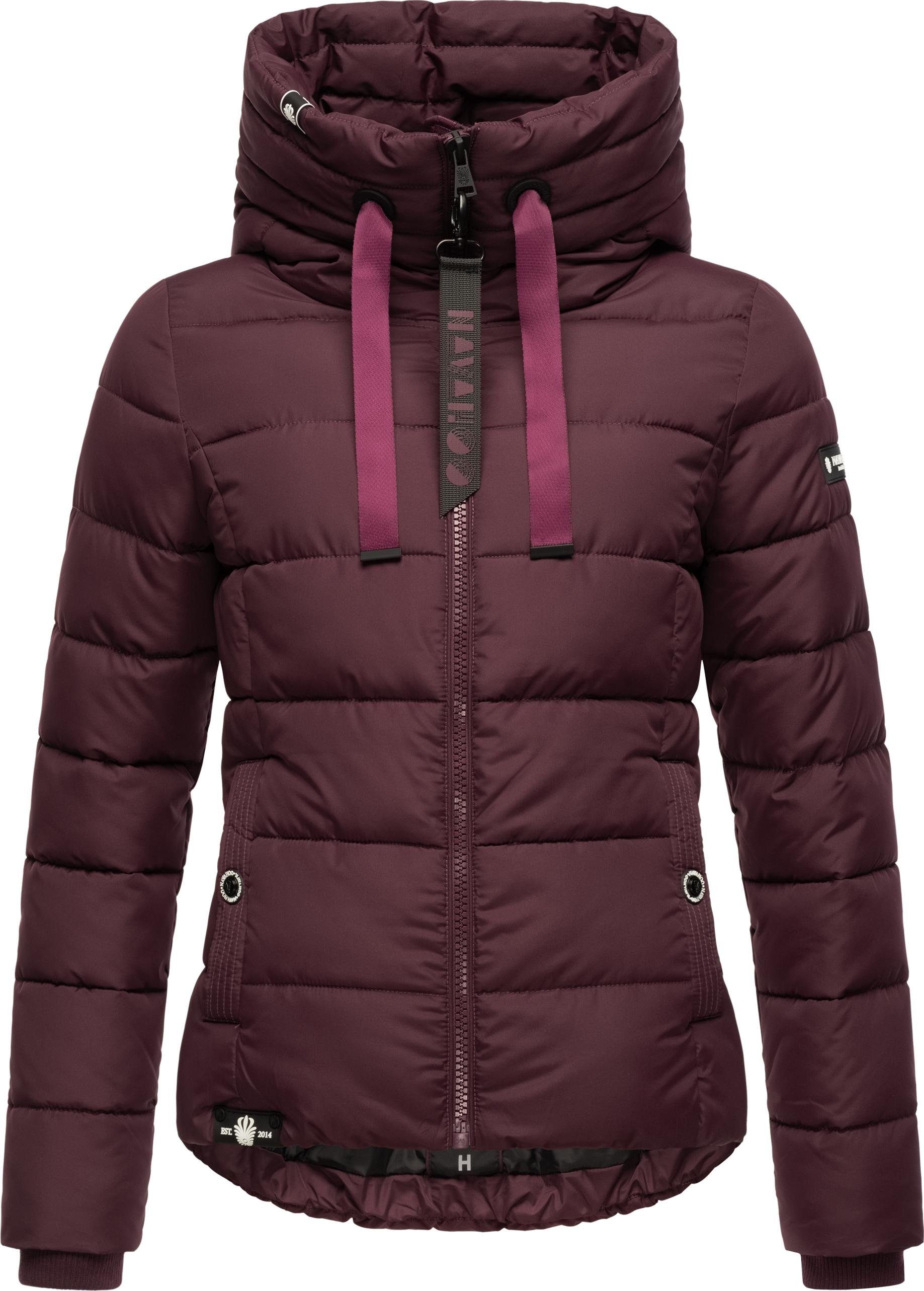 Navahoo Steppjacke Amayaa stylische Damen Winterjacke mit coolen Applikationen