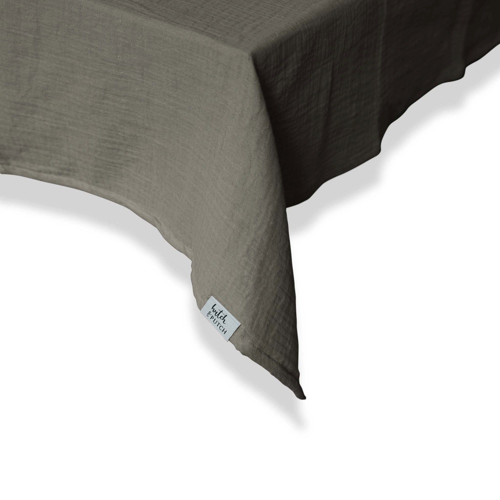 hutch&putch Tischdecke Musselin-Tischdecke "Angelina" • Anthrazit (1-tlg)
