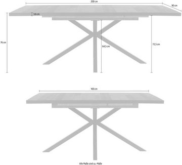 HELA Esstisch, ausziehbar 160-200 cm