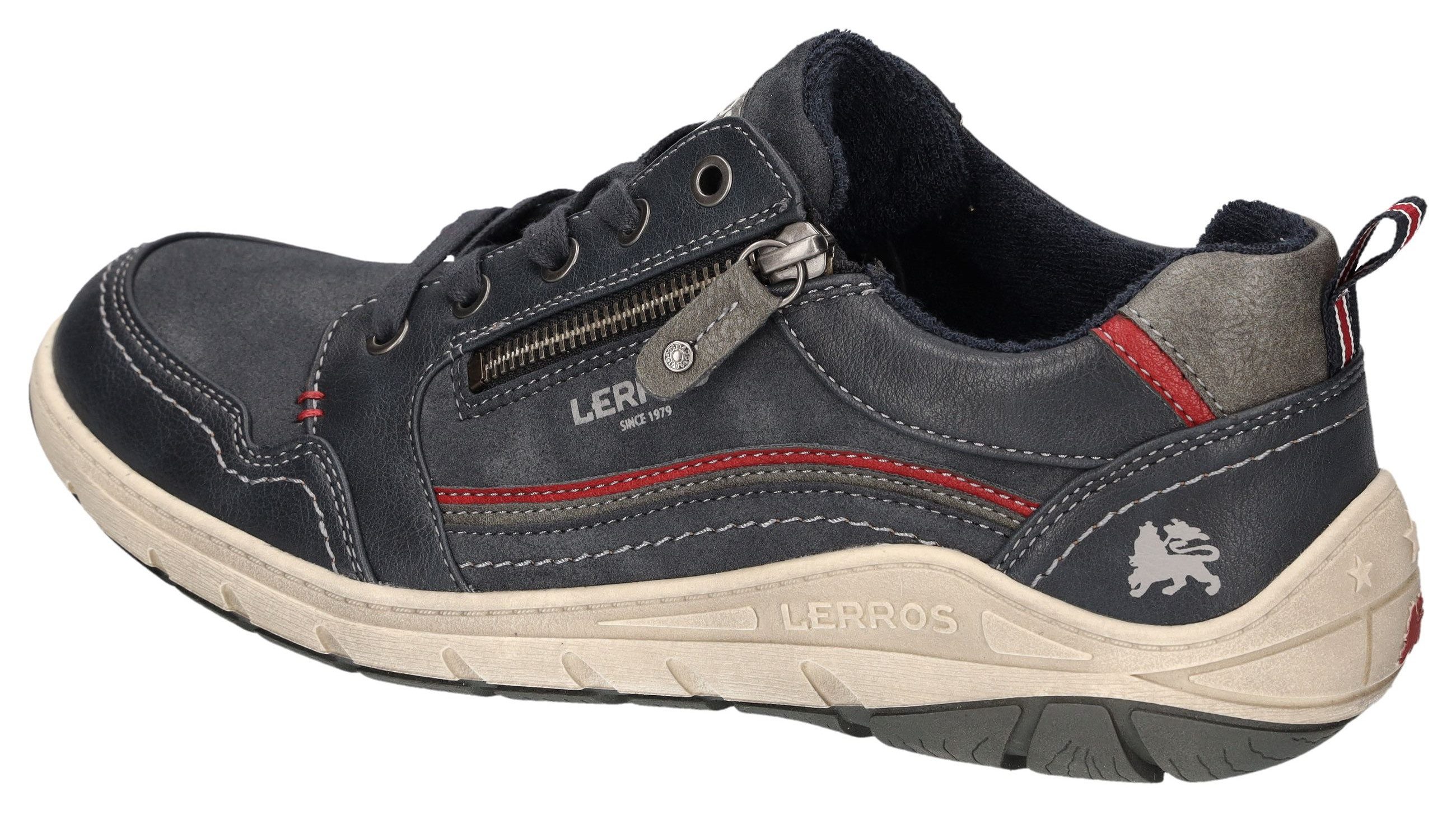 LERROS Sneaker Schnürschuh, Freizeitschuh, Halbschuh mit Reißverschluss