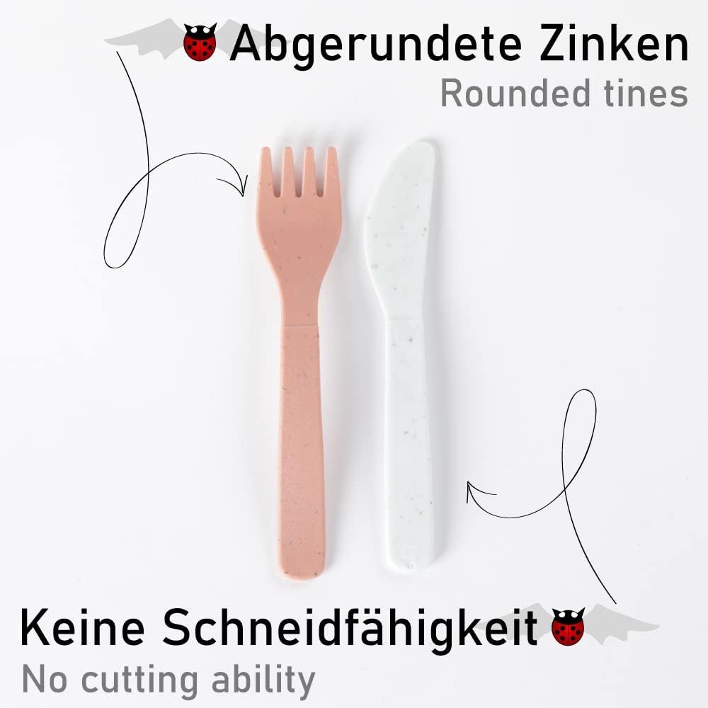 Bat & Bug Spielgeschirr Bat & Bug Lern- und Spielbesteck aus Zuckerrohr-Kunststoff, (1-tlg)
