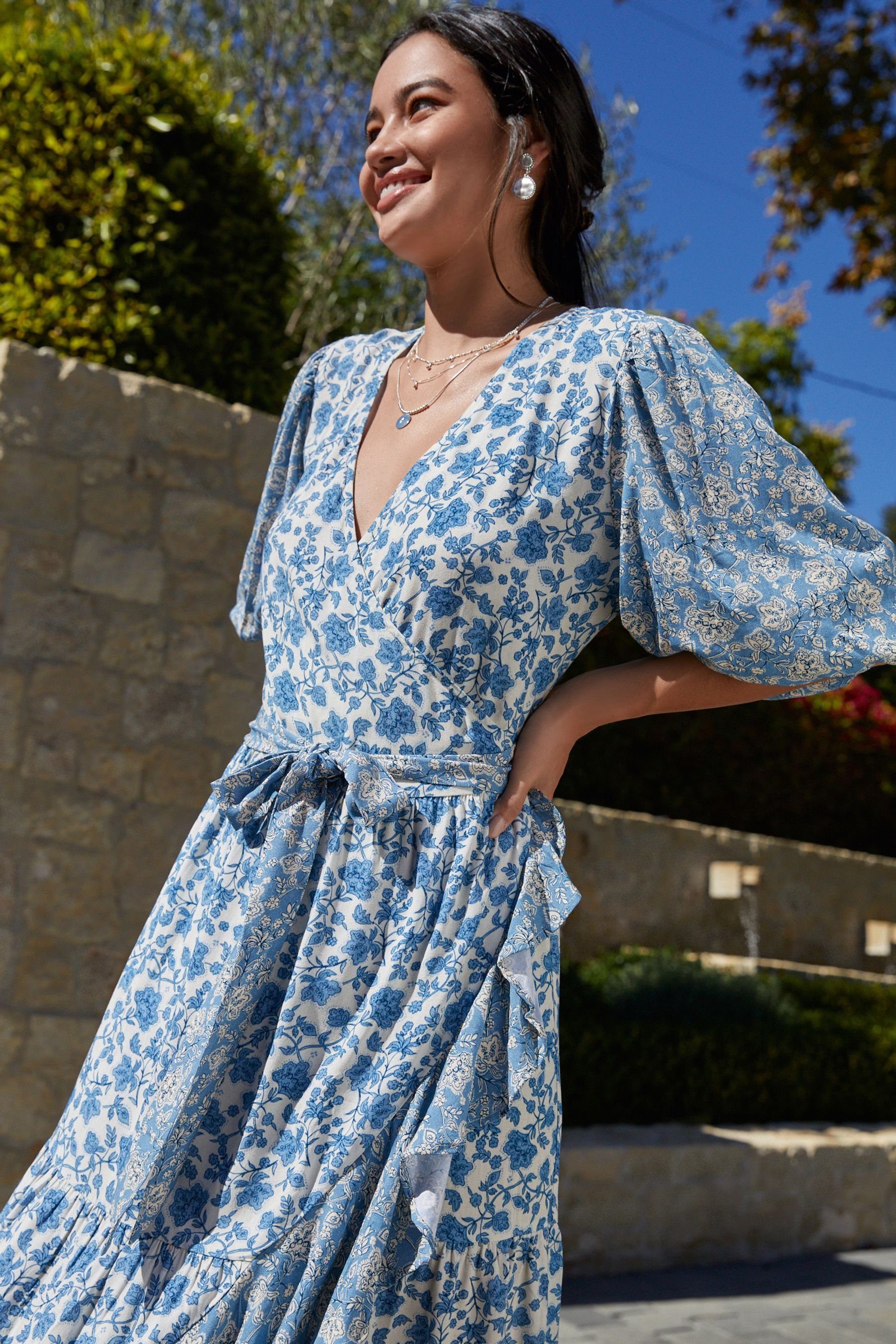 Next Maxikleid »Maxikleid zum Wickeln« online kaufen | OTTO