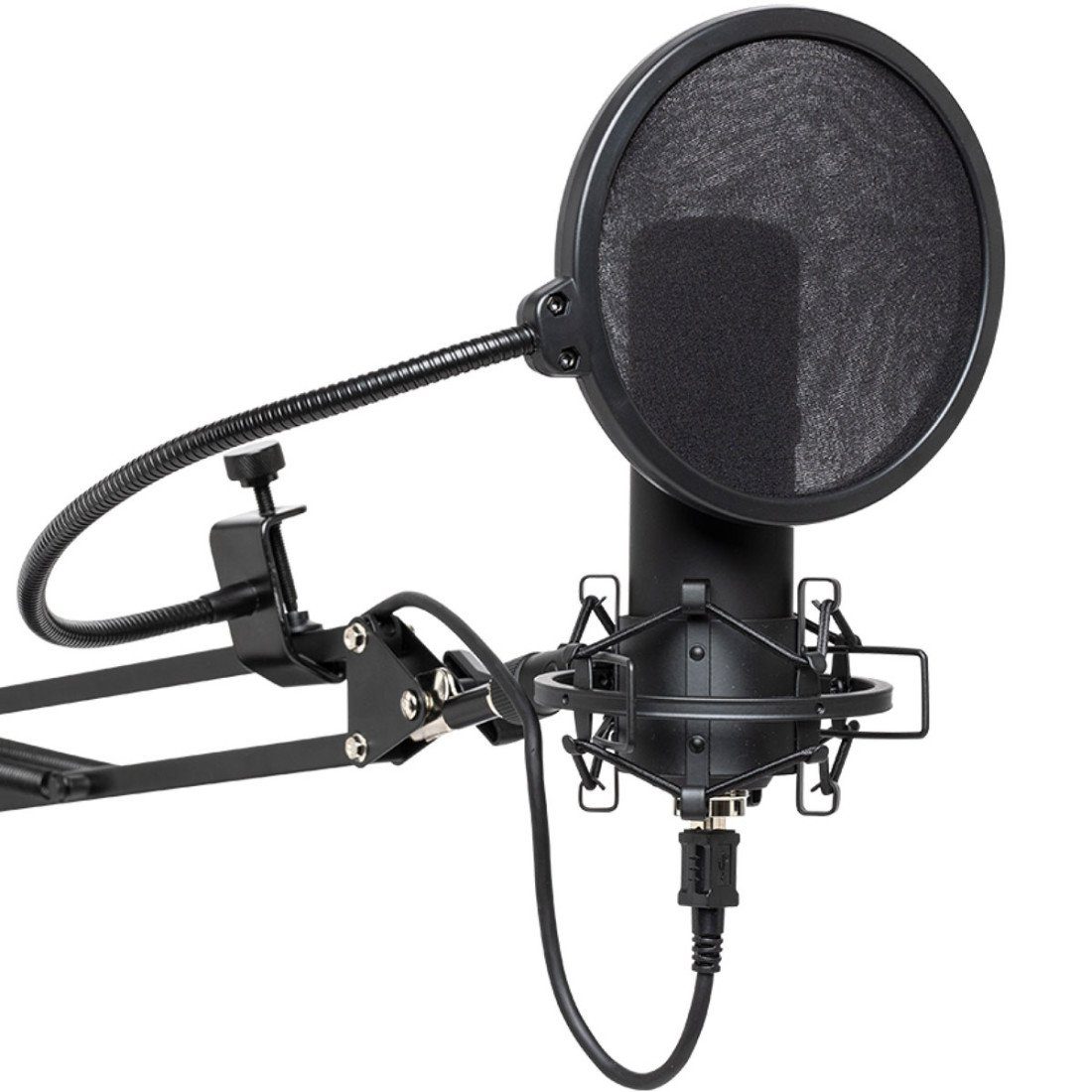 Mikrofon Stagg Kondensator USB-Mikrofon Set mit Gelenkarm