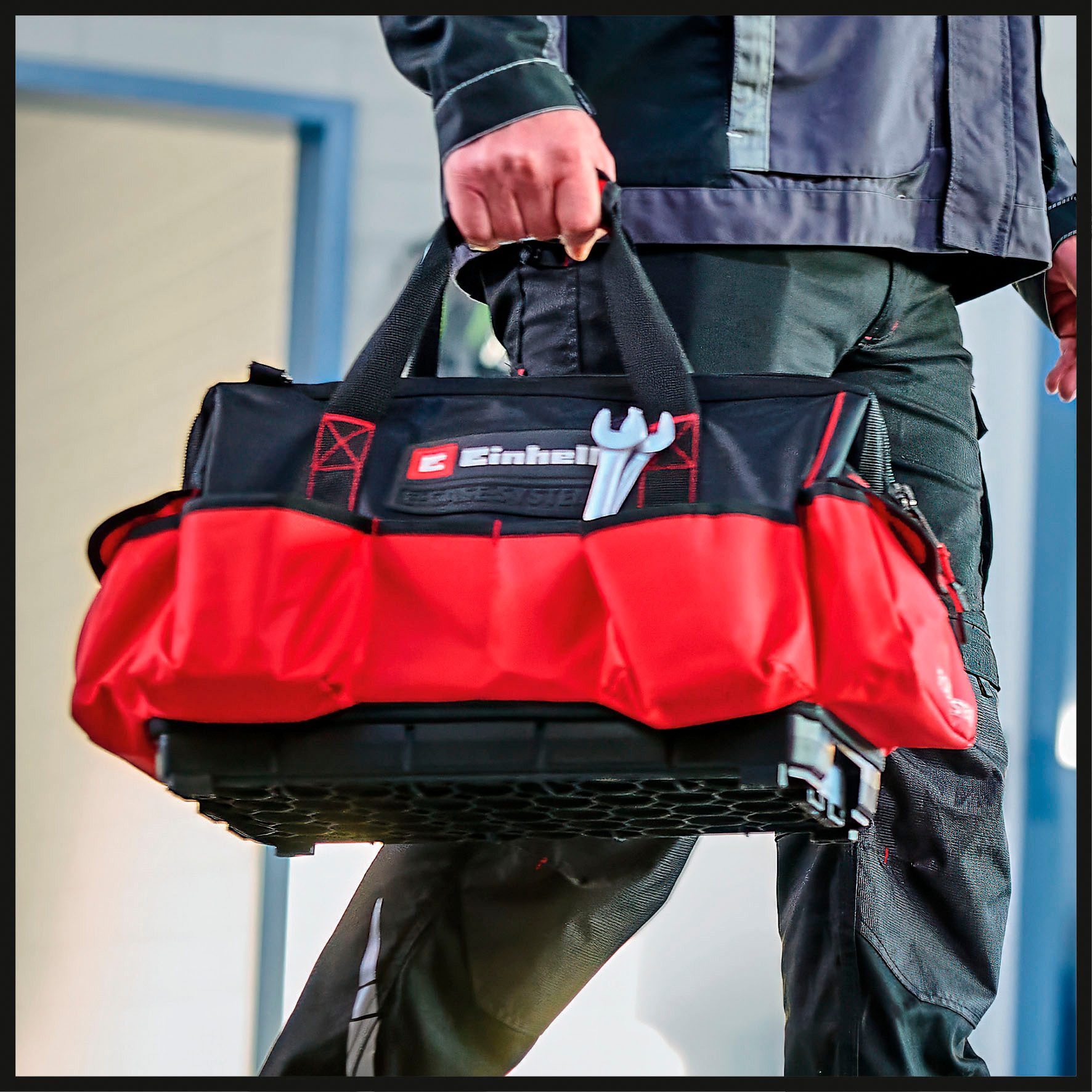 Einhell Werkzeugbox Systemkoffer E-Case Tasche, zur Aufbewahrung/Transport von Maschinen & Werkzeug