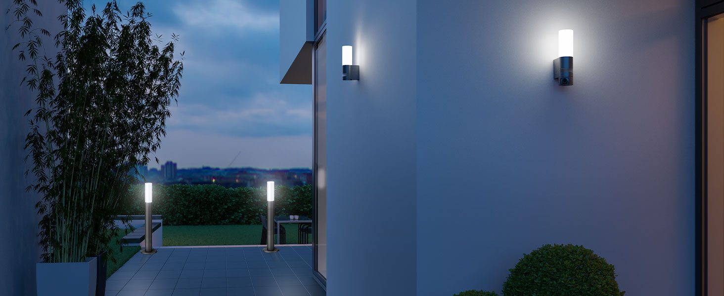 steinel LED Pollerleuchte GL 65, ohne Bewegungsmelder, LED fest integriert, Warmweiß, Außenleuchte, Gartenleuchte, warmweiß, Aluminium, Opalglas, Anthrazit
