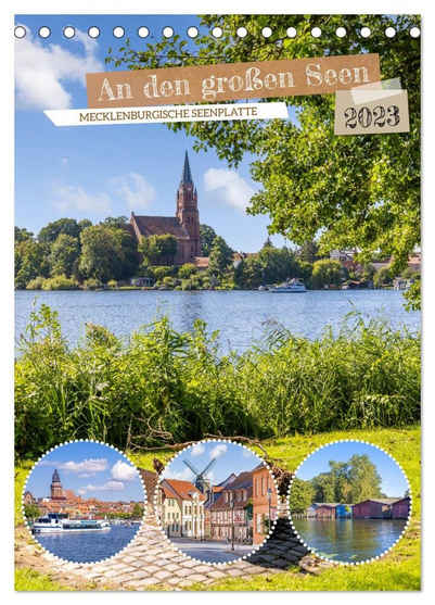 CALVENDO Wandkalender »An den großen Seen der Mecklenburgischen Seenplatte (Tischkalender 2023 DIN A5 hoch)«