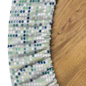 Abakuhaus Tischdecke Rundum-elastische Stofftischdecke, Abstrakt Punkte auf Pastell Hintergrund