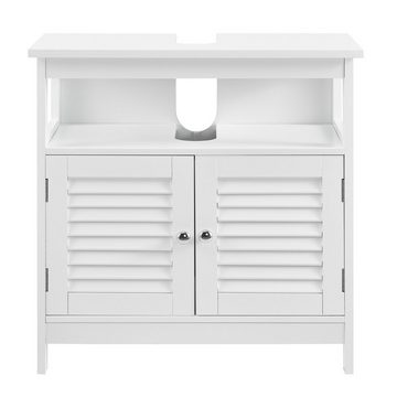 en.casa Waschbeckenschrank »Waterford« mit 2 Schranktüren, 60x30x60cm - Weiß, 60x30x60cm - Weiß