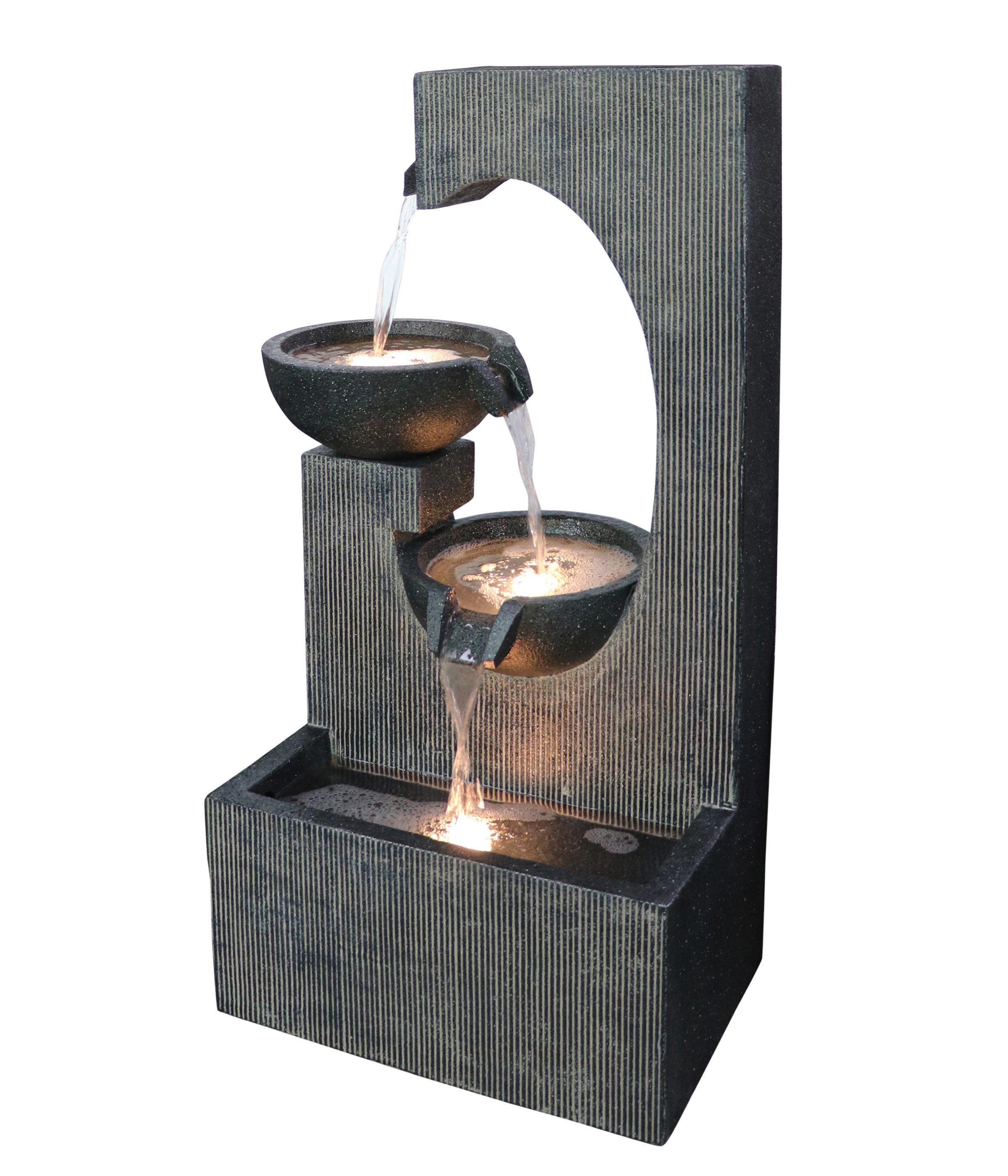 Dehner Gartenbrunnen Lorca, mit LED Beleuchtung, 81 x 45 x 32 cm