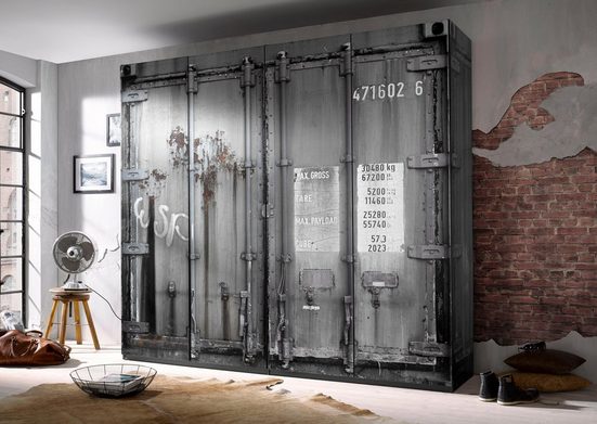 Schlafkontor Kleiderschrank, Korpus und Front in ContainerOptik online