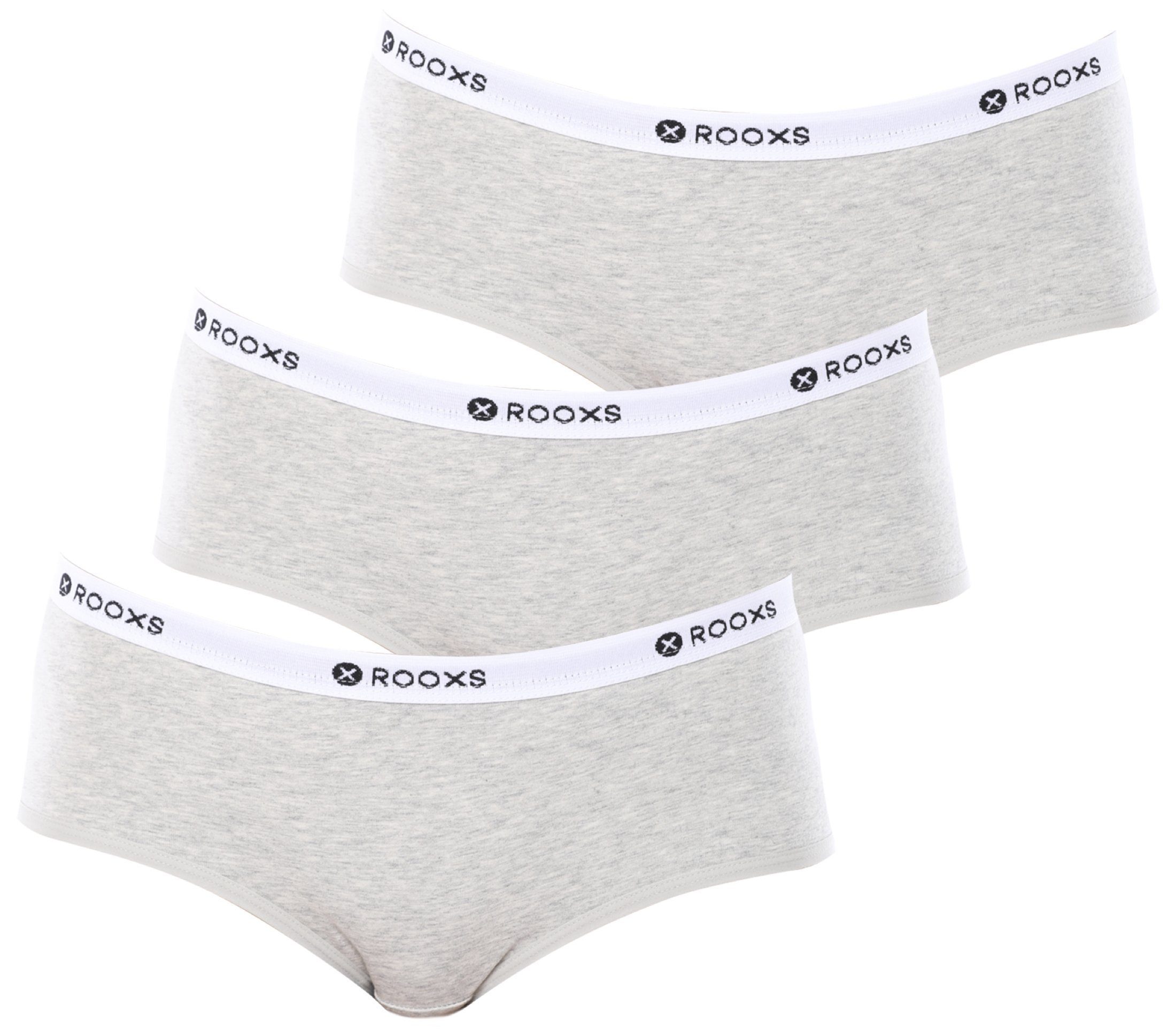 ROOXS Hipster Unterwäsche Damen Slip Unterhosen (3-St) Baumwolle Hipster