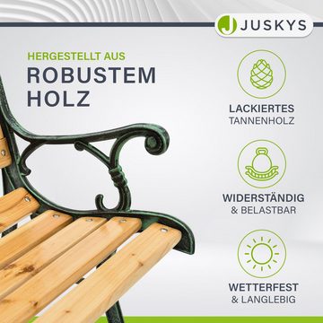 Juskys Gartenbank Sanremo, bequeme Rückenlehne, wetterfeste Materialien, für 2 Personen