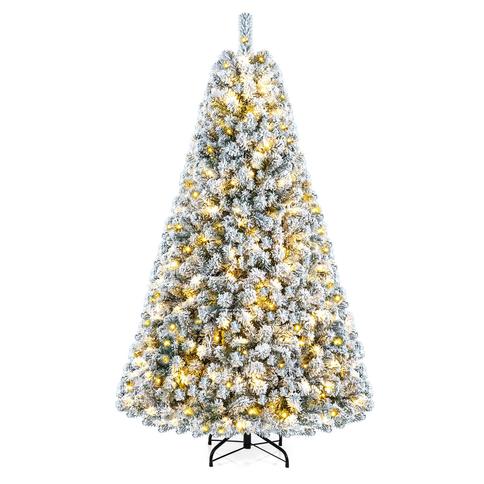 COSTWAY Künstlicher Weihnachtsbaum Tannenbaum, mit 928 dichte Zweige, klappbarem Metallständer