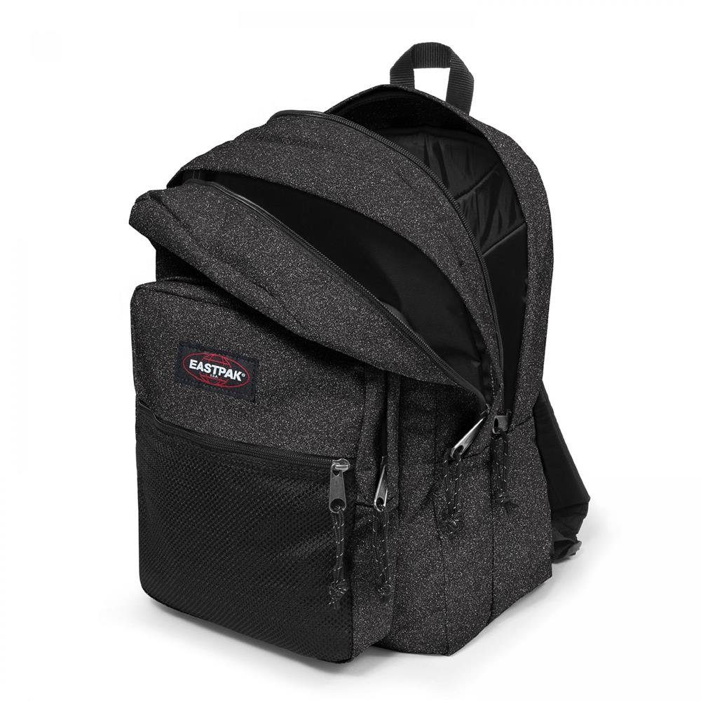 Eastpak Rucksack PINNACLE, Spark Black, aus Polyester, mit Schlüsselclip, Vegan