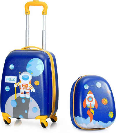 KOMFOTTEU Kinderkoffer mit Rucksack, Reisekoffer Set