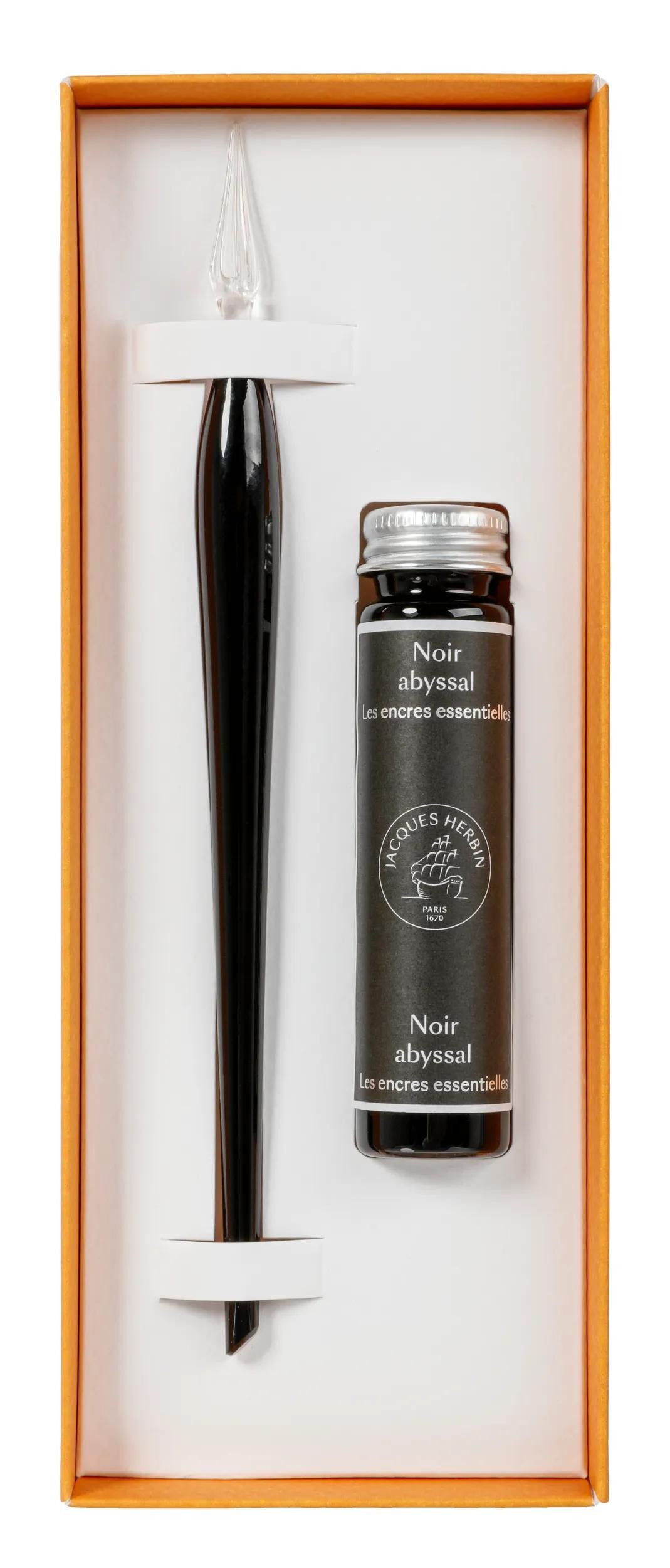 Herbin Kalligraphie-Stift Set Glasfeder - Schwarz 20009JT, ENCRES