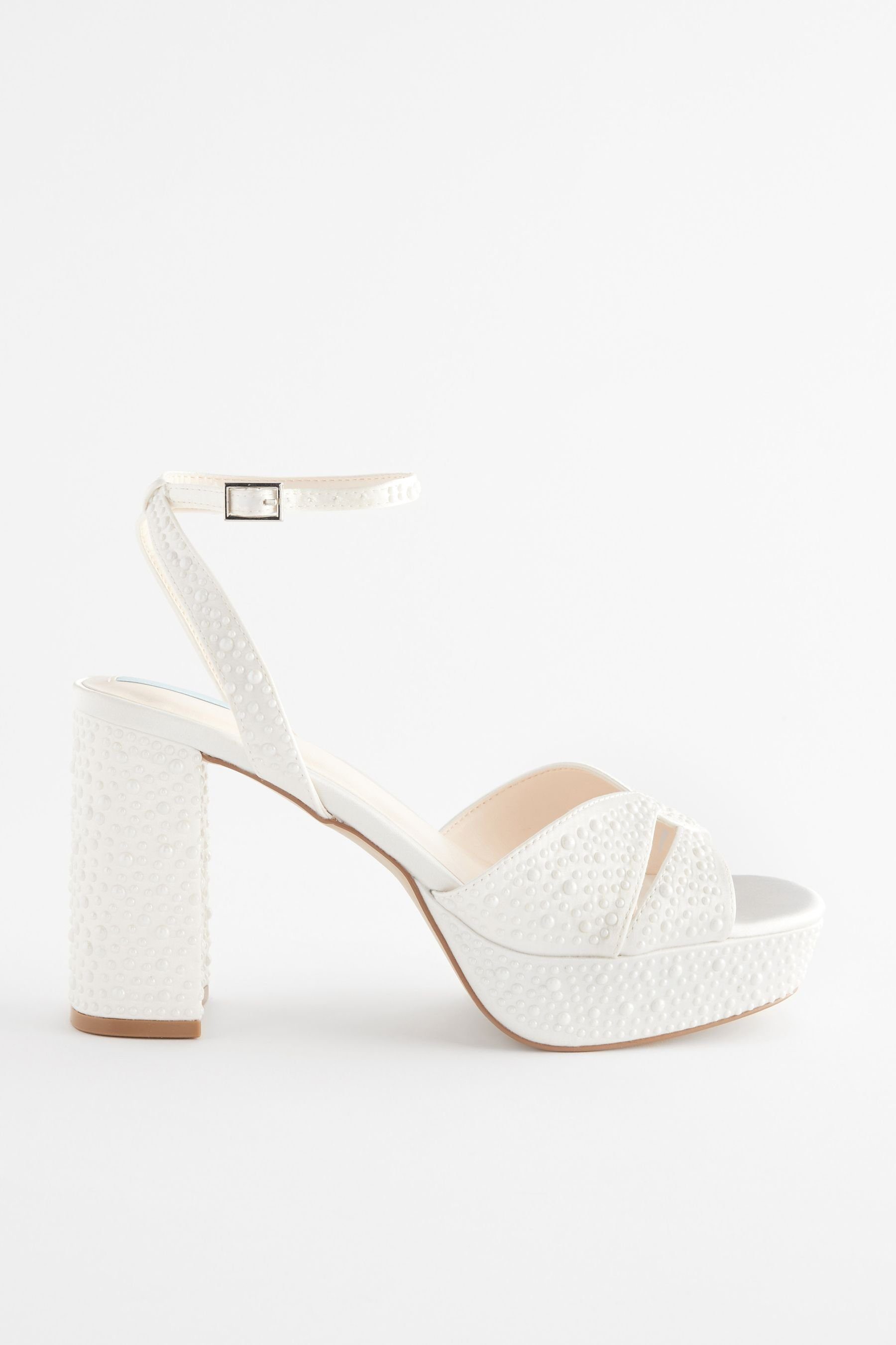Forever Comfort Brautschuhe mit Perlen und Plateau Plateausandaletten
