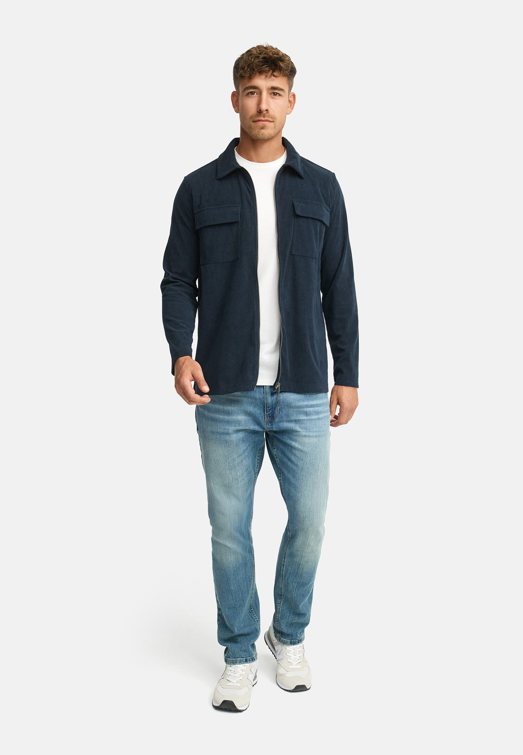 INDICODE Langarmhemd Herren INNemoto Zip Herrenhemd Langarm Leichtes Zip-Hemd mit Brusttaschen – Bild 5 von 5