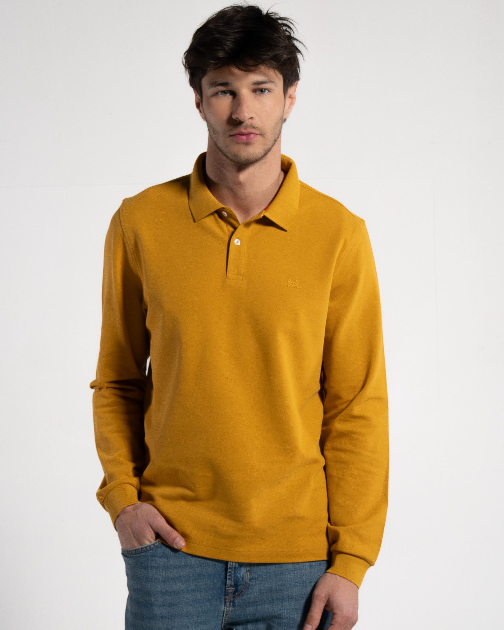 GORG Langarm-Poloshirt Herren Langarm-Poloshirt aus Bio-Baumwolle günstig online kaufen