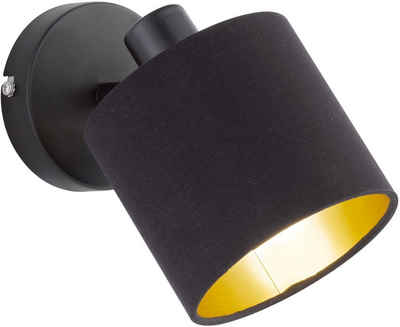 TRIO Leuchten Deckenstrahler Tommy, ohne Leuchtmittel, 1-flammiger Deckenspot (E14) in schwarz-gold Optik, Spot schwenkbar