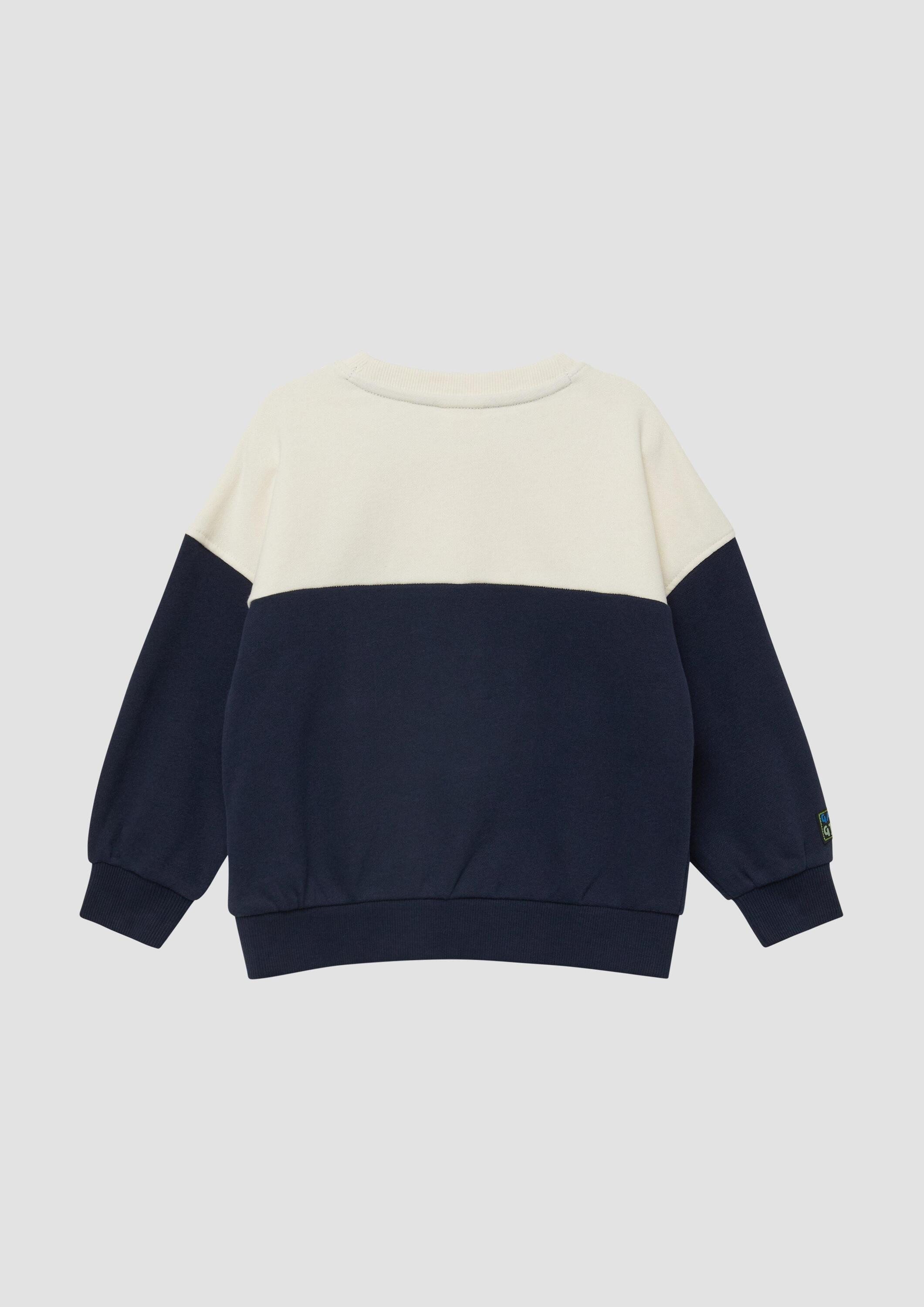 s.Oliver Sweatshirt Sweatshirt Oversize Sweatshirt mit Frottee-Stickerei und Applikationen