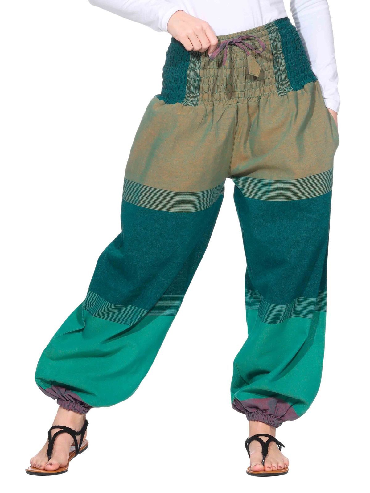 KUNST UND MAGIE Haremshose KUNST&MAGIE Damen bunt one size Boho Yoga Pumphose Smerhose Pluderhose