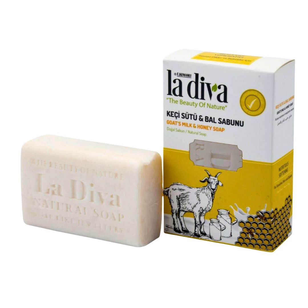 Handseife Ziegenmilch Seife mit Honig 100 g, 1-tlg., für empfindliche Hauttypen geeignet