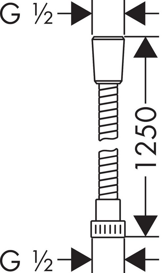 Thumbnail - hansgrohe Brauseschlauch HG Brausenschlauch Metaflex C 1250mm chrom, (1 St)