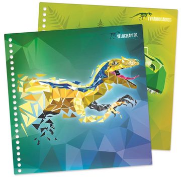 Dinos Art Stickerbuch Stickern nach Zahlen, Stickerbilder für Dinosaurier-Fans Kreativset