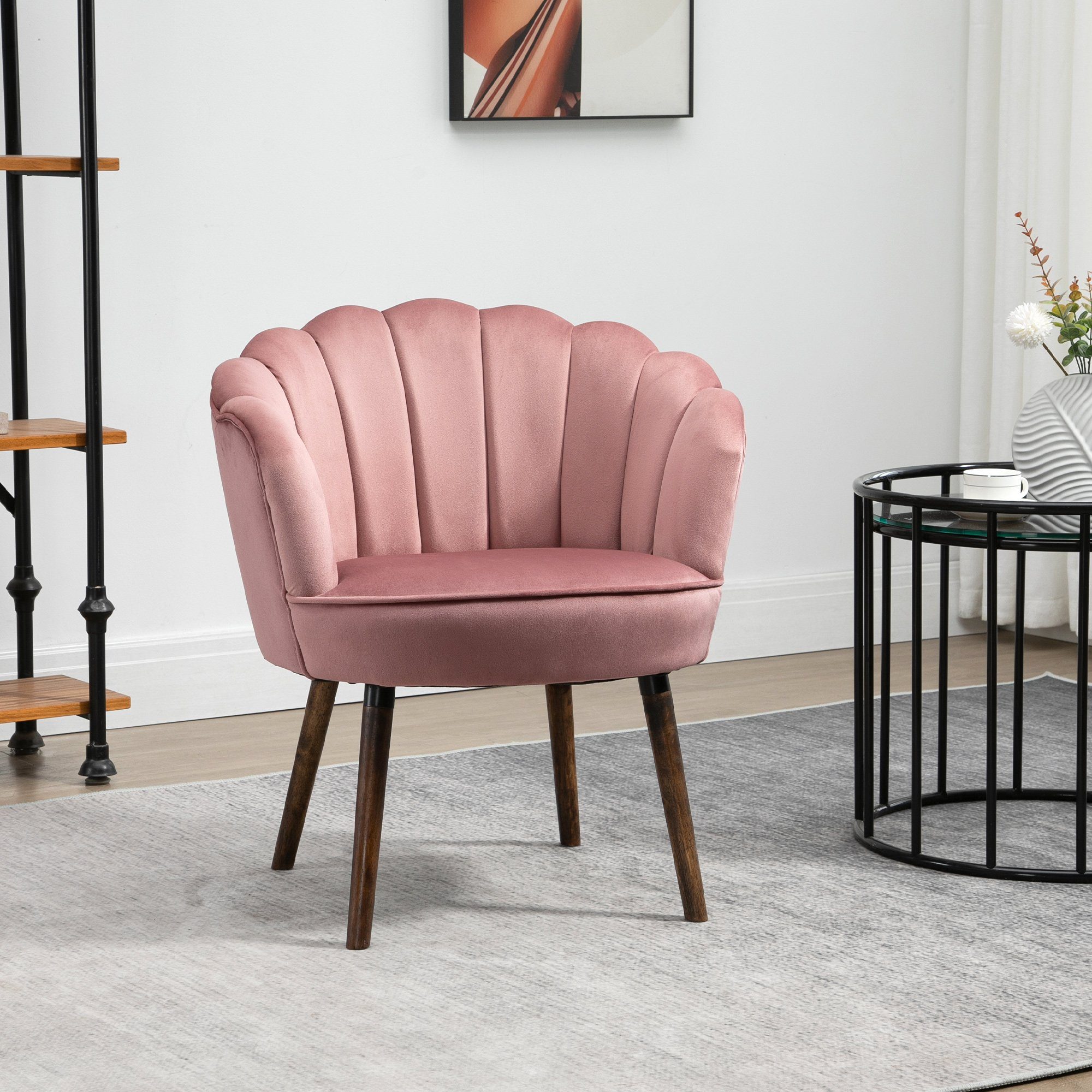 HOMCOM Barhocker Küchenstuhl Sessel mit Rückenlehne günstig online kaufen