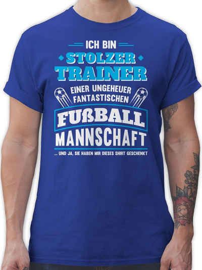 Shirtracer T-Shirt Stolzer Trainer einer fantastischen Fußballmannschaft - Fussball WM 2022 - Herren Premium T-Shirt geschenk fuer trainer - fussball tshirt - fußball mannschaft