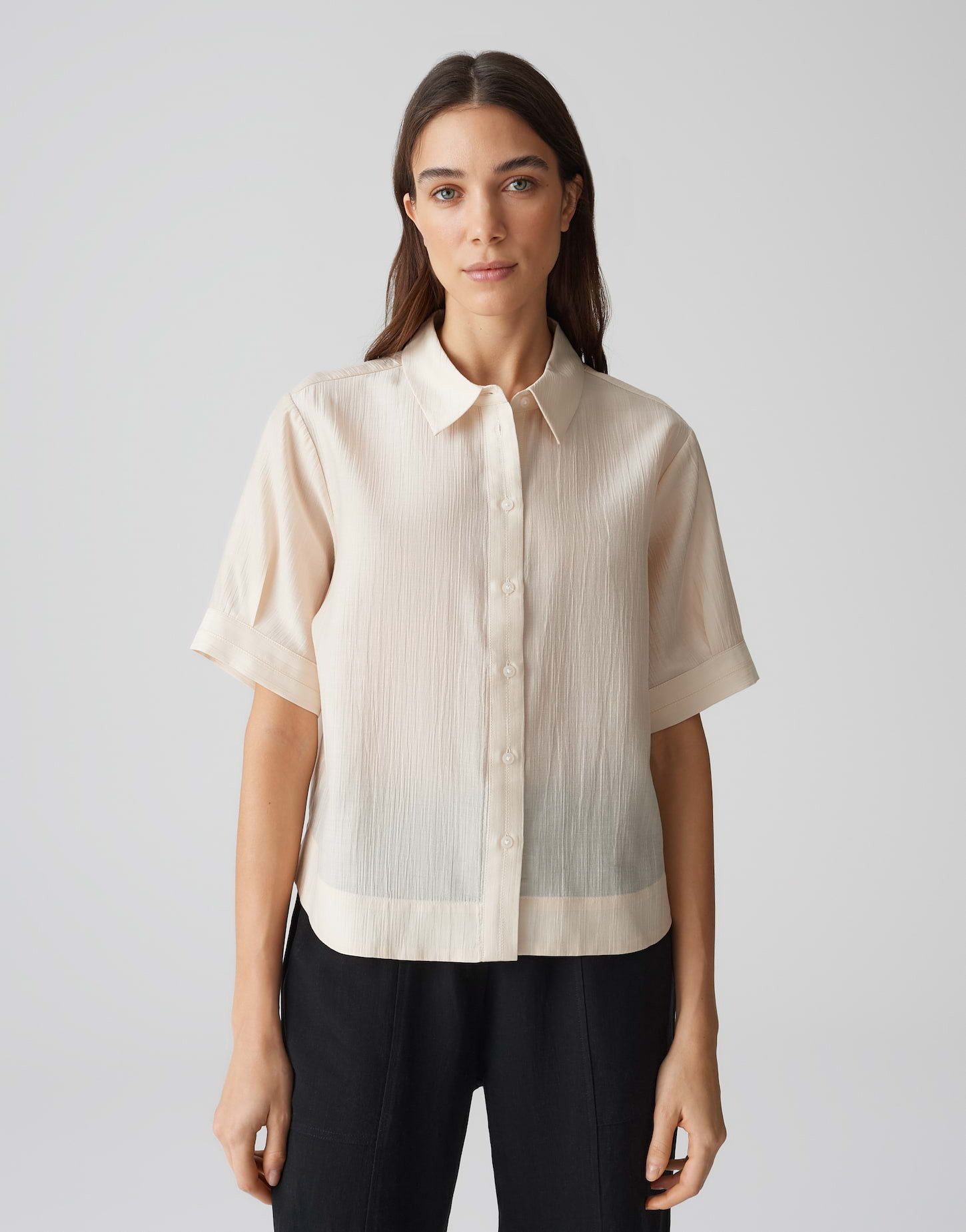 Kurzarmbluse FALOU aus TENCEL™-Mix