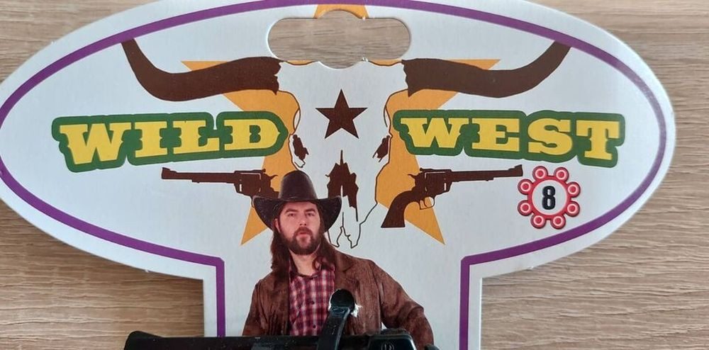 Fries Blaster Cowboy Agenten Revolver Pistole Fasching Karneval Kinder 8er Ringe (1-tlg)