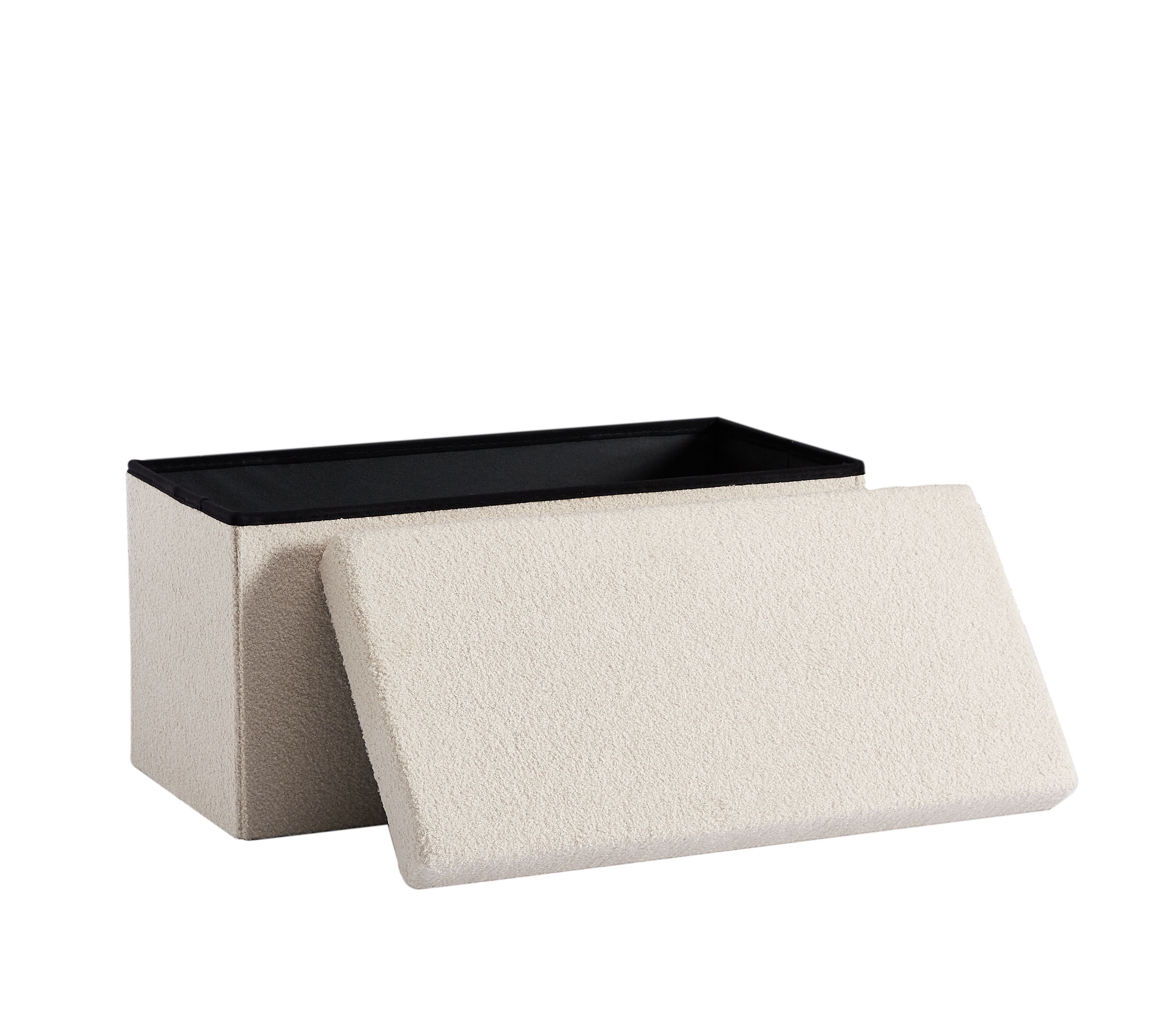 Zedelmaier Sitzbank Zedelmaier Hocker Sitzhocker mit Stauraum Aufbewahrungsbox faltbar (ZD76+38), Belastbar bis 300 kg, Deckel Abnehmbar, Hocker with Stauraum