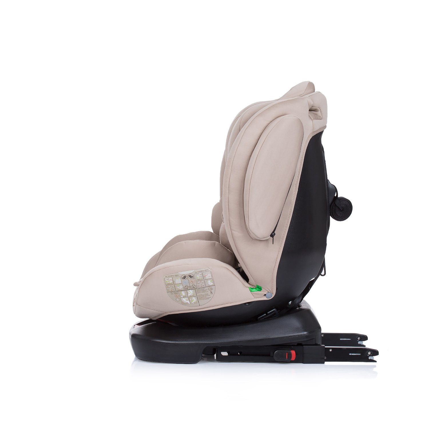 Chipolino Kopfstütze Isofix, verstellbar 150 cm) 4KID i-Size Kindersitz - 36 (40 Isofix, beige Autokindersitz kg, bis: