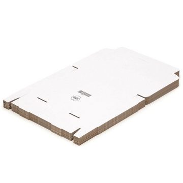 KK Verpackungen Versandkarton, 25 Maxibriefkartons 332 x 237 x 45 mm Postversand Warenversand Wellpappkartons Weiß
