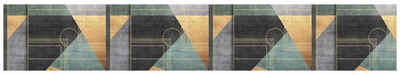 wandmotiv24 Fototapete Geometrisches Muster, Art Deko Stil, strukturiert, Wandtapete, Motivtapete, matt, Vinyltapete, selbstklebend