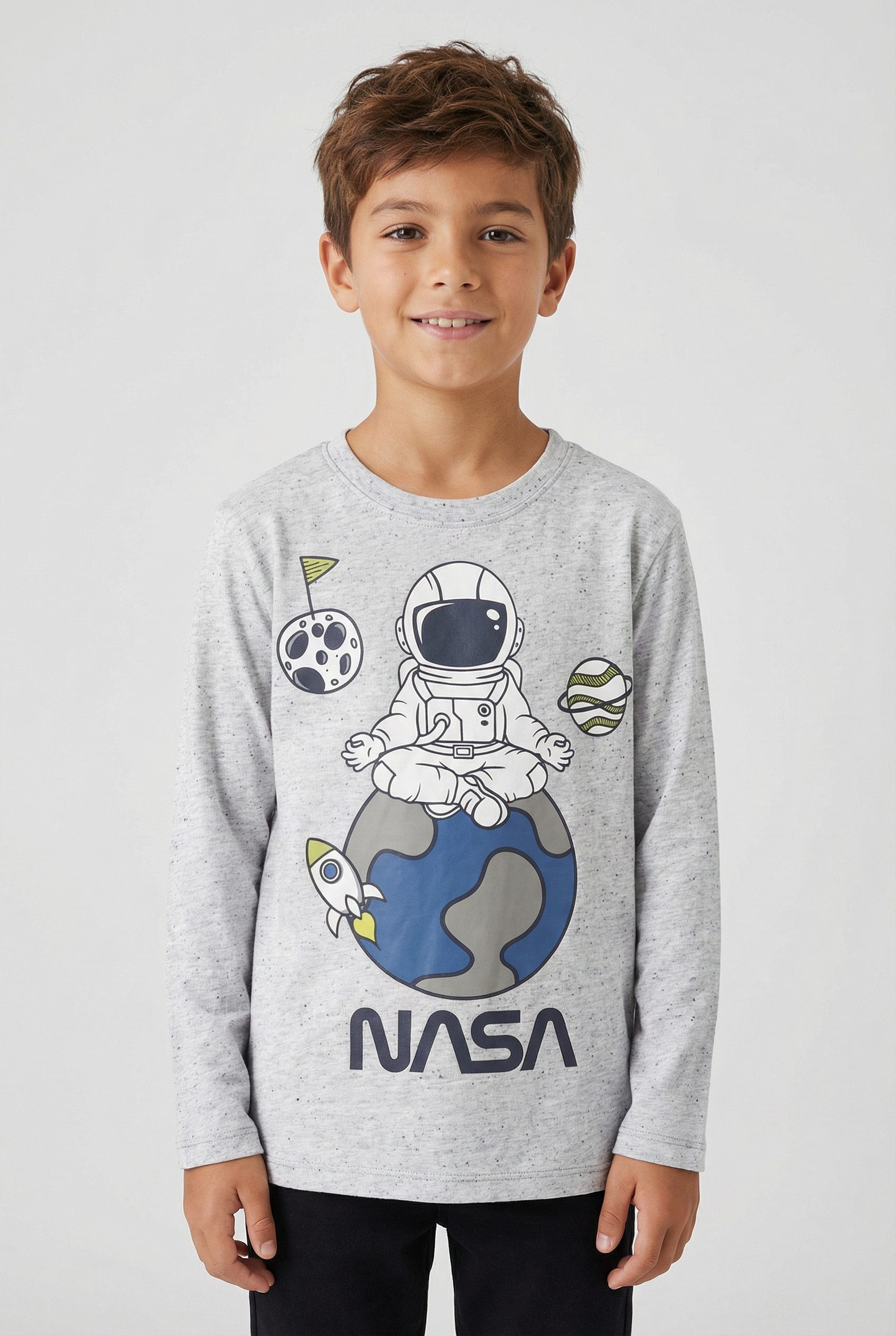 Langarmshirt NMMDACK NASA LS NREG TOP BOX NAS