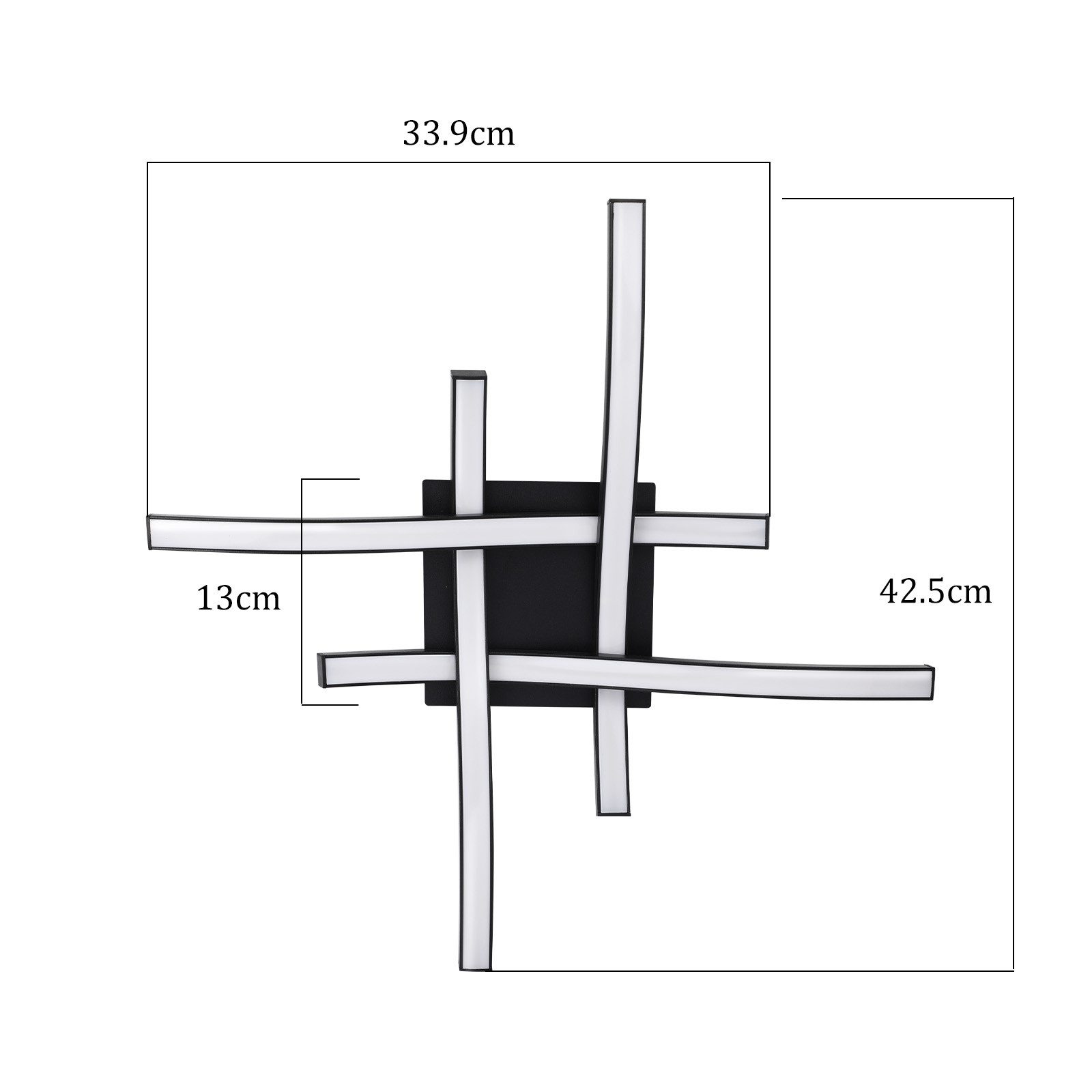 ZMH LED Deckenleuchte Wohnzimmer Holz Schwarz günstig online kaufen