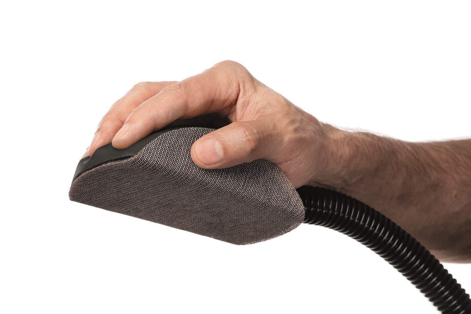 Mirka Einhandhobel Roundy Kit, Handblock mit Absaugung, Klett-Schleifklotz, inkl. Netzschleifscheiben