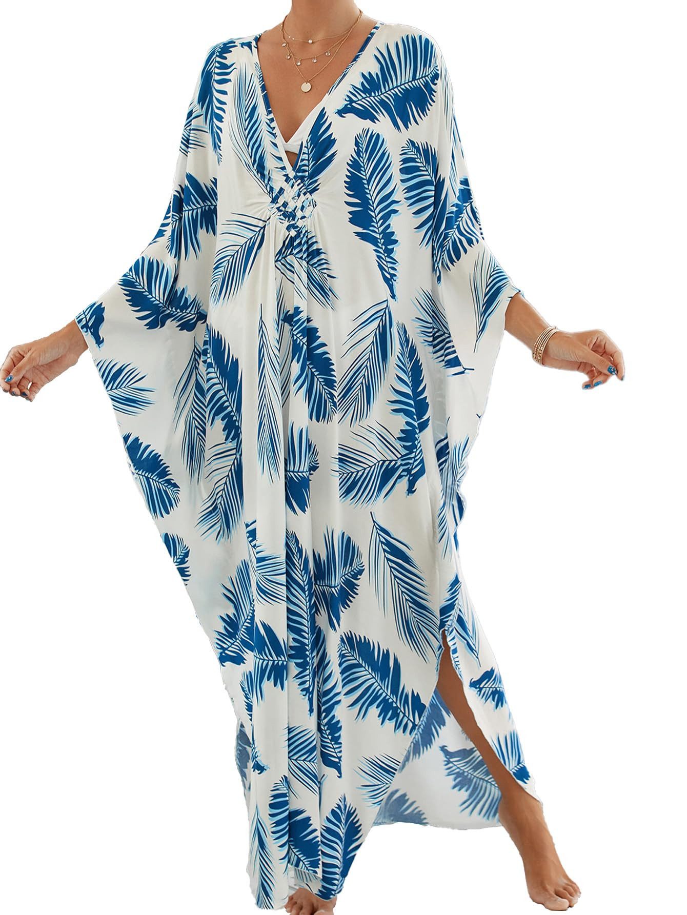 Strandkleid Boho Maxikleid Strandkleid Bikini Cover Up Sommer Strandrock Bademode