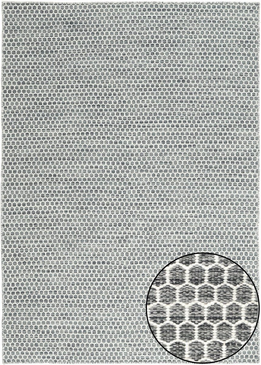 Carpet Avenue Teppich Kelim Morris - Dunkelgrau 230x160, Rechteck, Höhe: 4 mm