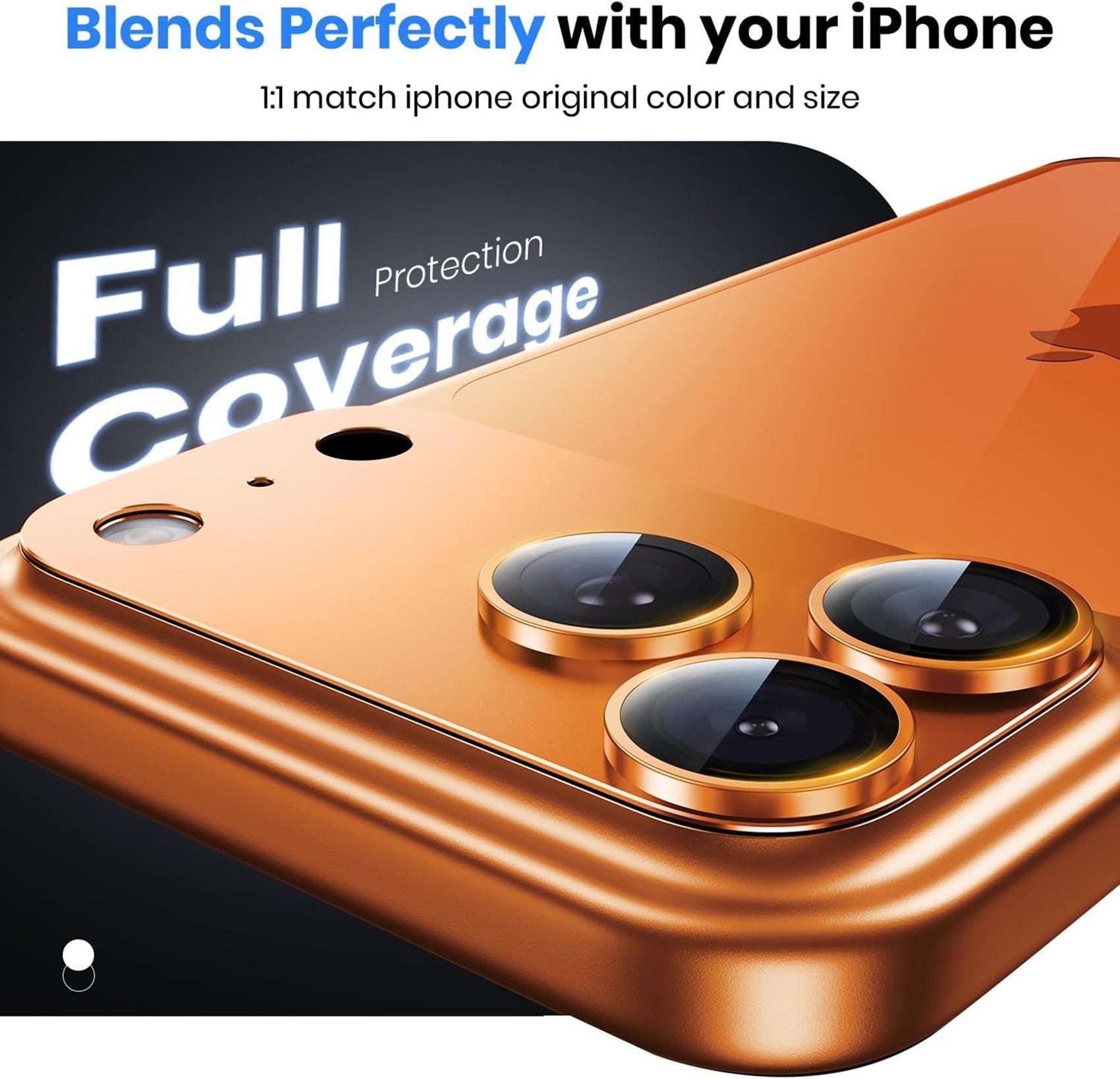 Protectorking Kameraschutzglas 1x Kameraschutzglas Kameraschutz Aluminium 9H Glas Kratzfest Blau für iPhone 17 Pro Max, 1 Stück, Kameraschutz, Linsenschutz, Obj – Bild 2 von 5