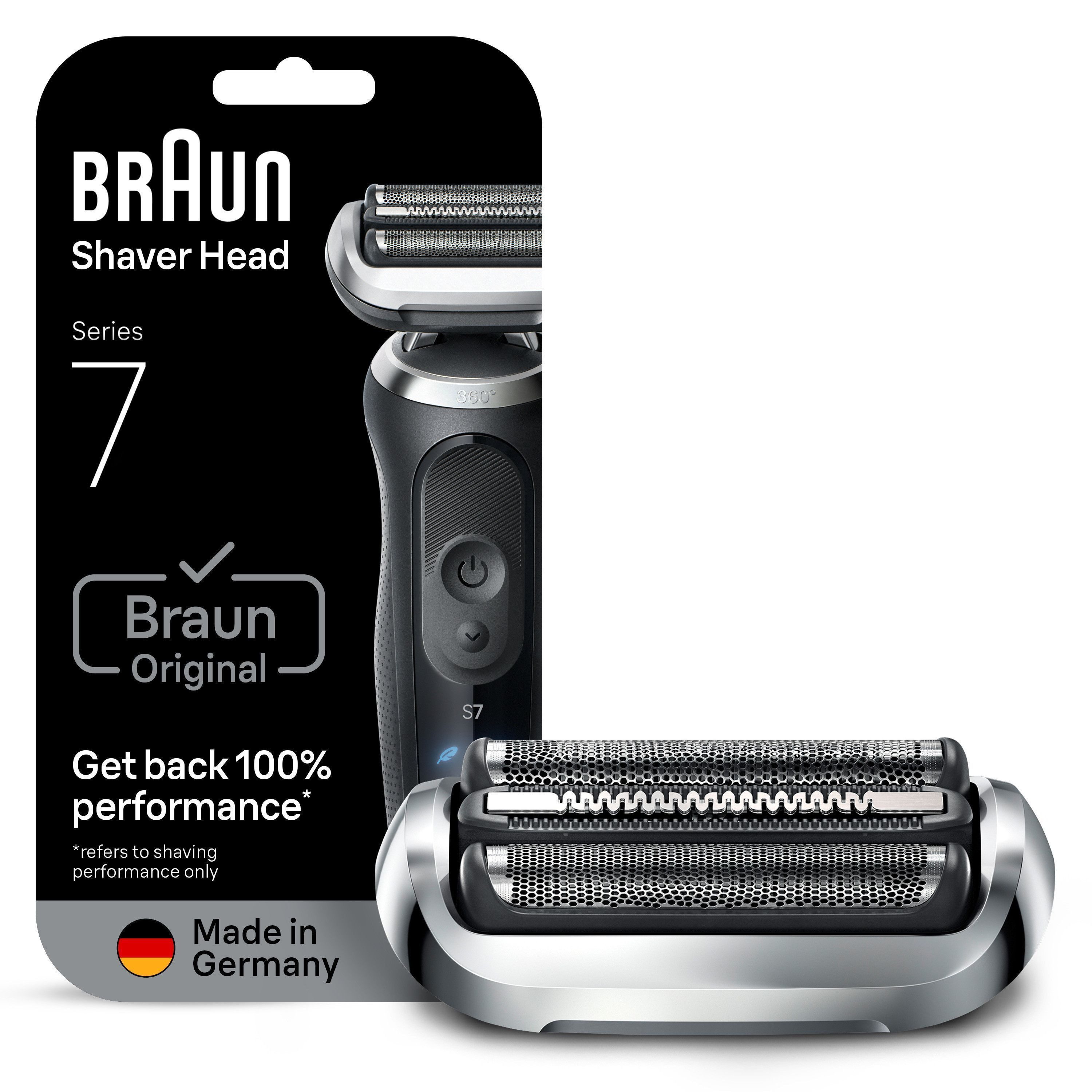 Braun Ersatzscherkopf Series 7 74S, Kompatibel mit Braun Series 7 Rasierern der Generation 70, 71 und 72
