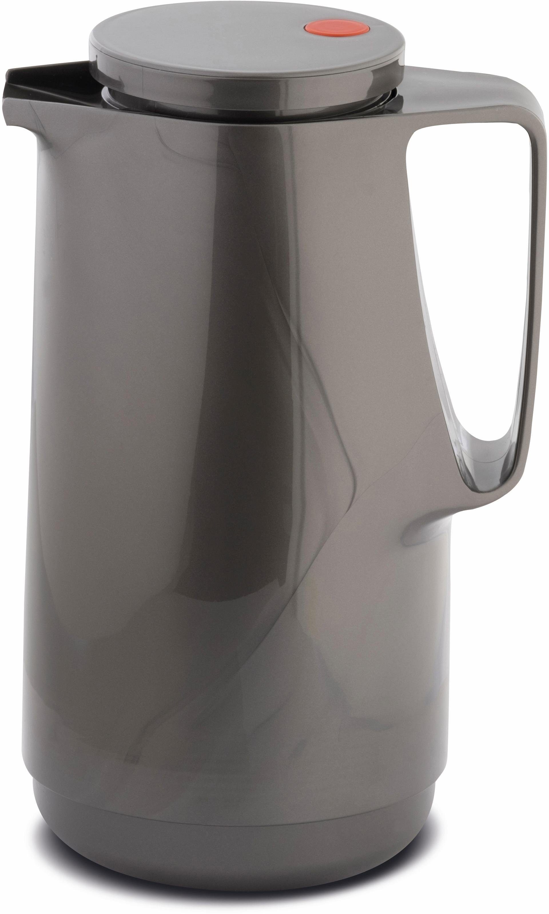 ROTPUNKT Isolierkanne 760 Maxima 1,0 l babysmurf/Snow gesundes Trinken Warm BPA-frei Zweifunktions-Drehverschluss Kalthaltung Glaseinsatz Made in Germany