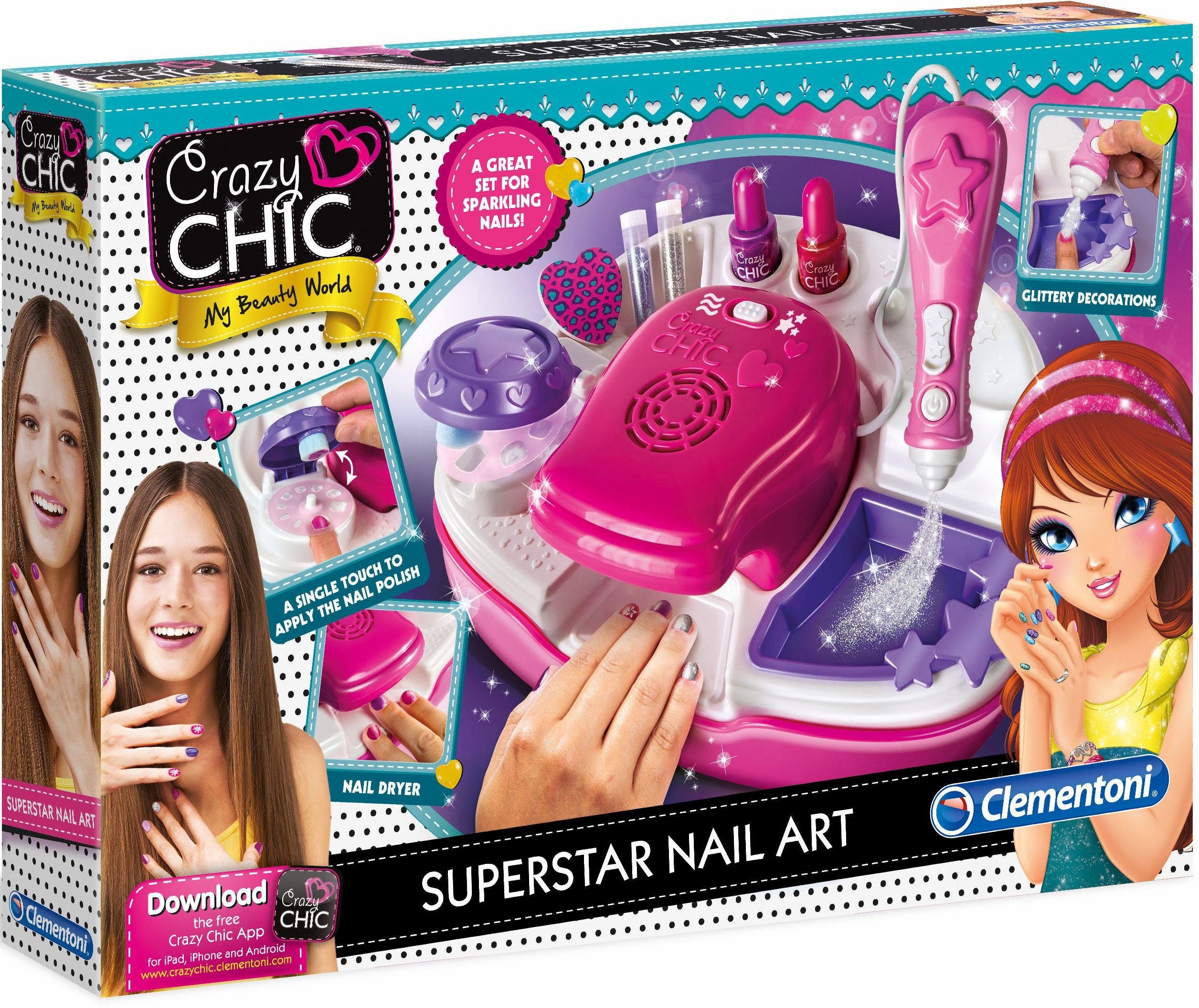 Clementoni Superstar Nageldesign Set Nagellack Nagelstudio Kinder Spielzeug nail