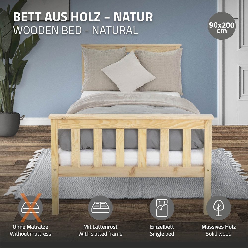 ML-DESIGN Bettgestell Holz Tagesbett, Jugend Einzelbett günstig online kaufen