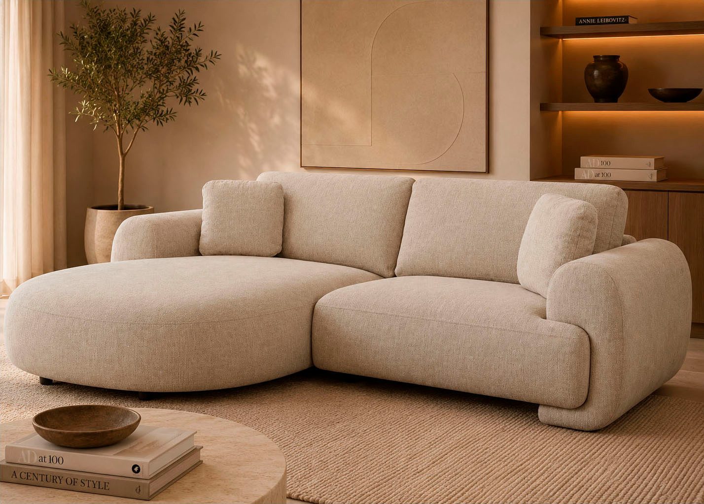 OTTO home Ecksofa YllSY L-Form, 231cm - OTTO. Verlässliche Qualität., Struktur-Bezug, Tonnentaschen-Federkern